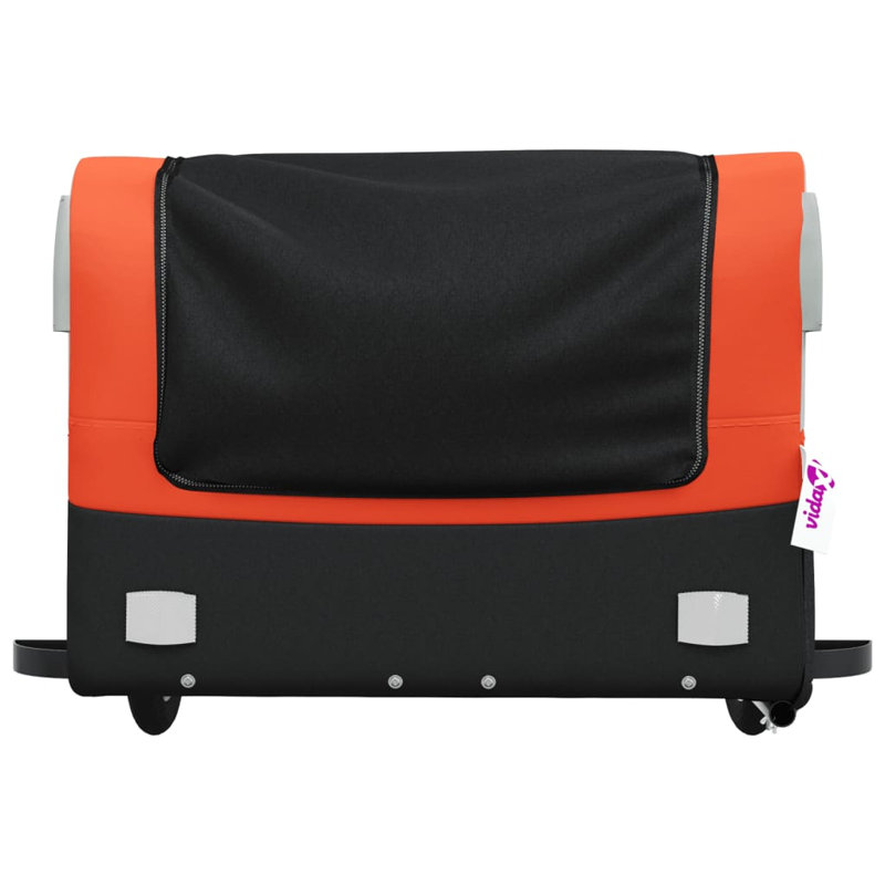 Bike Trailer Iron, 59cm H x 137cm W x 69cm D, Black/Orange