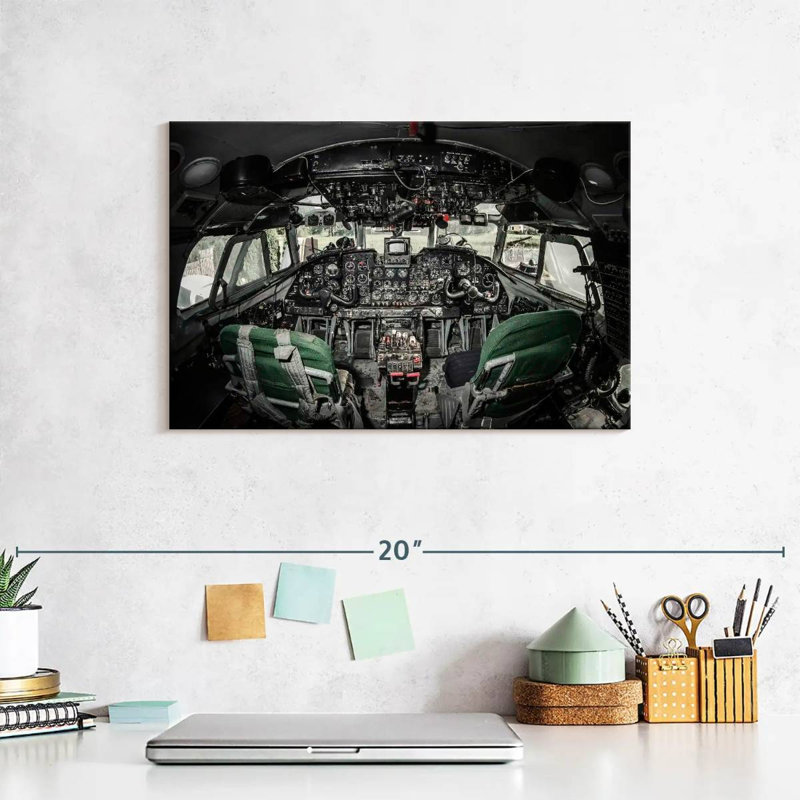 Cockpit d'avion Mehar Retro, H 8 po x l 12 po