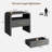 Lydd Curved Nightstand Set of 2 with Charging Station and LED Light, 23.7" Wide Bedside Tables with Drawer and Open Shelf-769534361-769534363