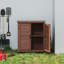 Banc de rempotage avec armoire de rangement et plateau de table en métal pour patio extérieur-108868564