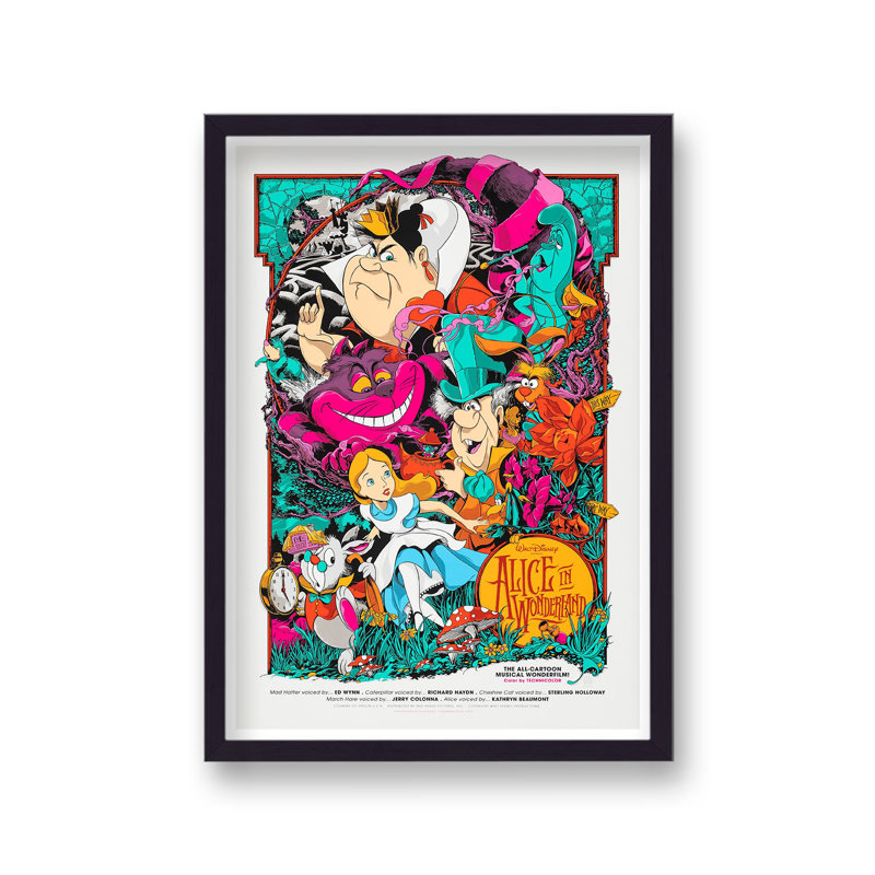 Alice in Wonderland V2 Reimagined Movie Poster Single Picture Frame Wall Art