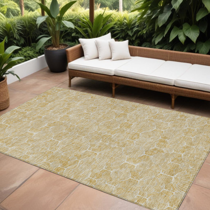 Tapis intérieur lavable à motif géométrique 9 pi x 12 pi ivoire
