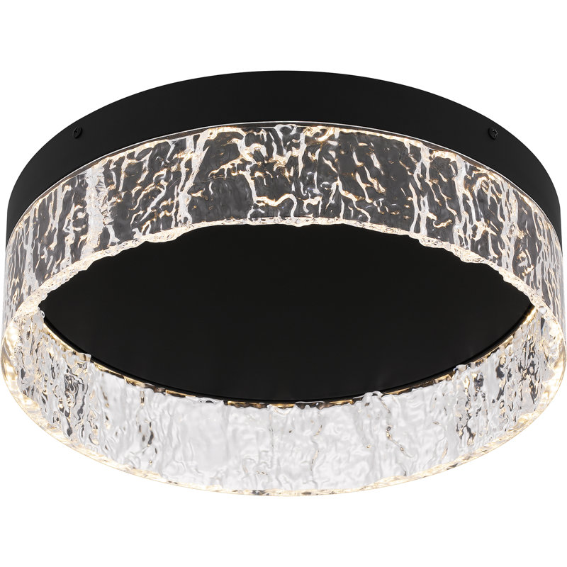 Caryssa Integrated LED Flush Mount, Matte Black