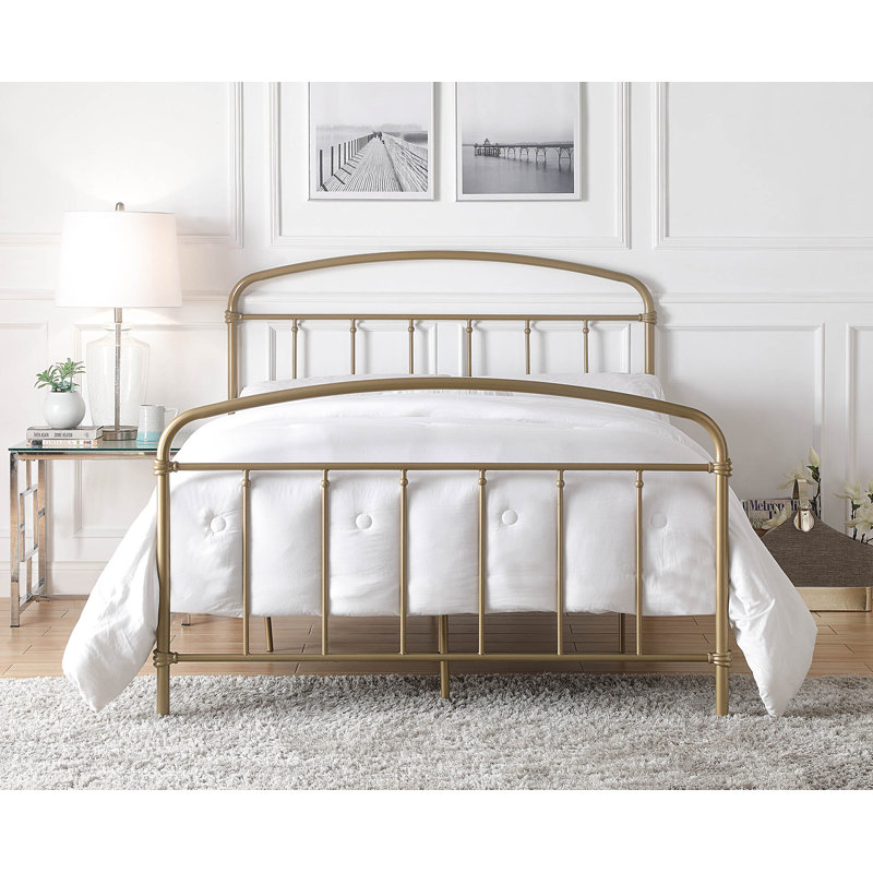 Bernel Metal Slat Bed, Full/Double, Gold