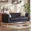 Canapé 3 places en velours Chesterfield l 82,5 po x P 32,75 po x H 30,25 po