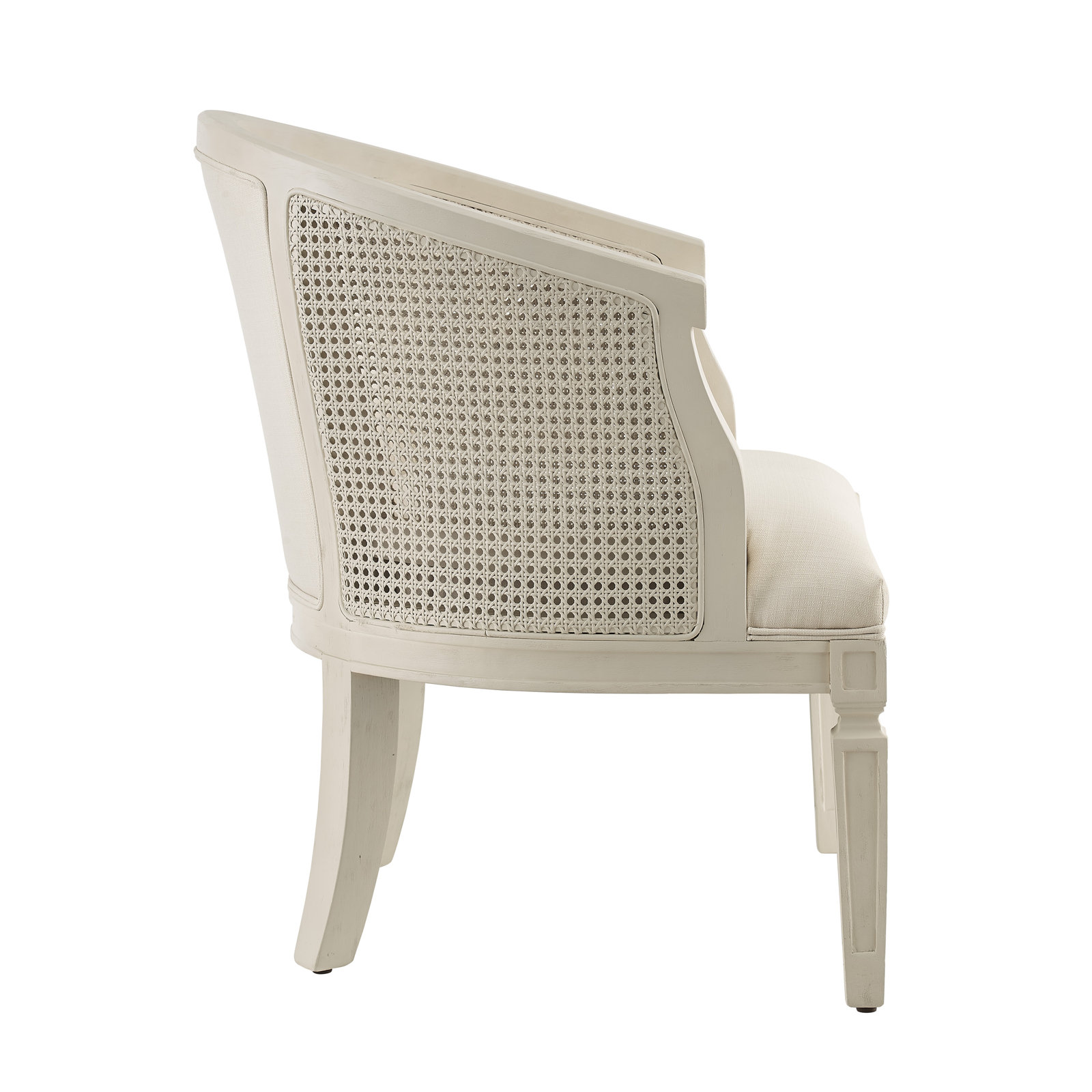 Alaraph Cane Barrel Chair, Off White