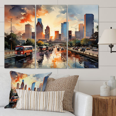 " Houston City Horizons I " 3 - Pieces