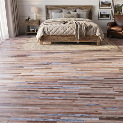 Wooden Look 12mil X 6 In. X 36 In. Peel And Stick Vinyl Plank Flooring (54 Sq. Ft./box)