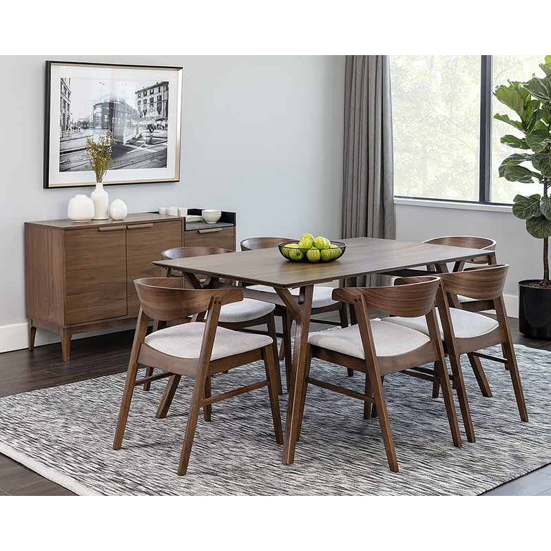 Ensemble repas pour 7 personnes Valerie, Gris clair
