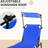 Outdoor Sun Tanning Chairs Of 2 - Foldable, Steel Frame With Side Pocket Pool, Beach, Lawn Use Blue Folding Patio Canopy Shade, Reclining Back, Frame, Pocket, For Yard, Sunbathing