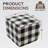 Modern Square Pouf Ottoman Footstool, 19" X 19" X 18", Multi-Functional For Living Room, Bedroom (Multiple Patterns)-121727143