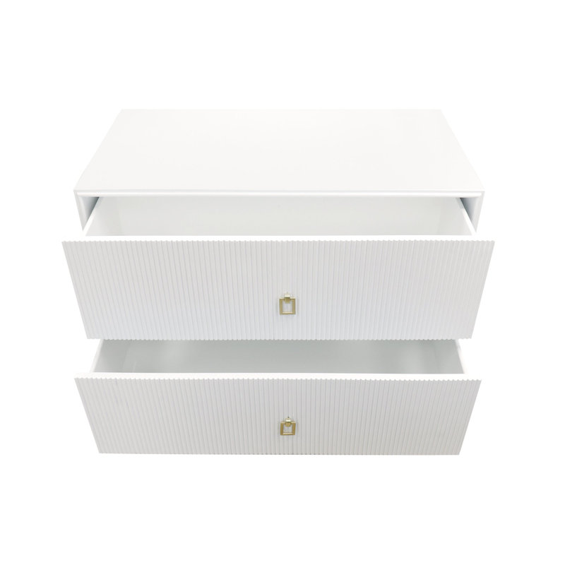Pearl 2 - Drawer Ivory Nightstand