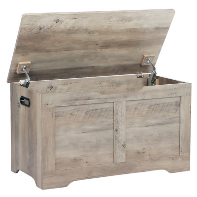 Coffre de rangement 31,5 po avec 2 charnières de sécurité, gris