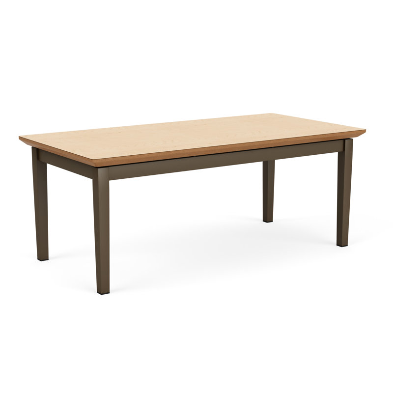 Table basse en acier Amherst, Érable naturel, Bronze