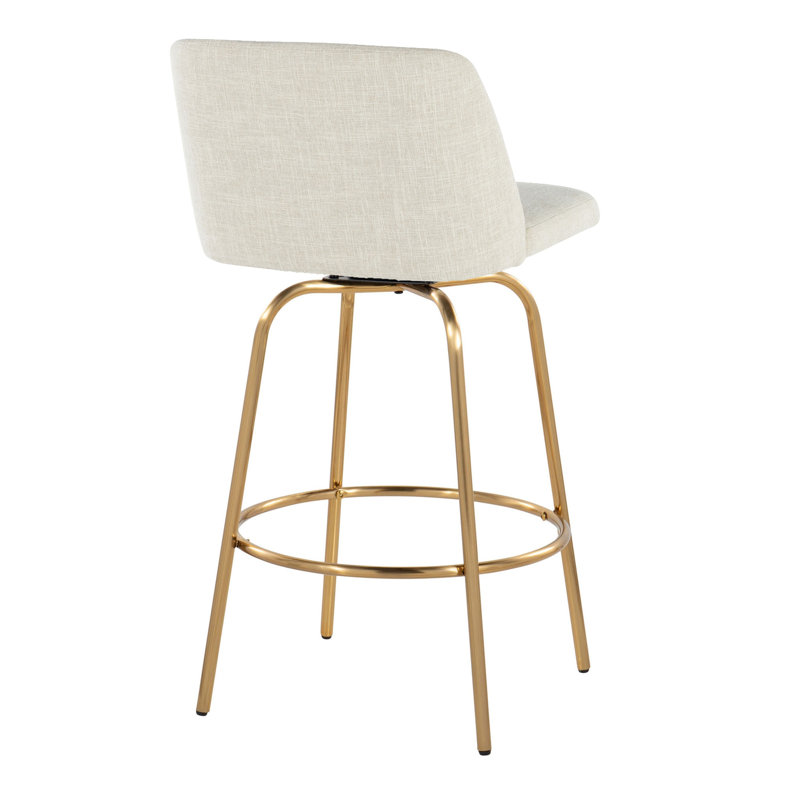 Contemporary Counter Stool, Blanc