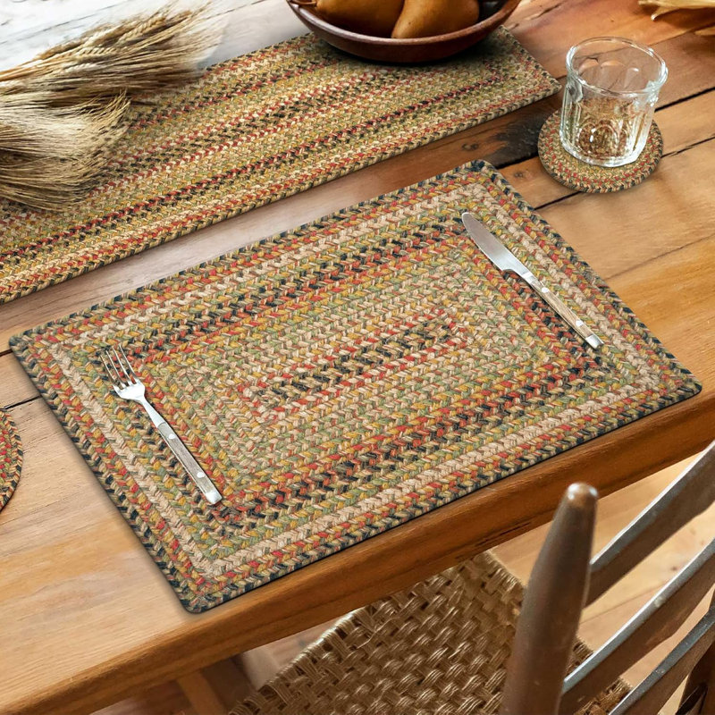 Napperons d'intérieur en jute de qualité supérieure - taille 13 po x 19 po, Kingston, Rectangulaire