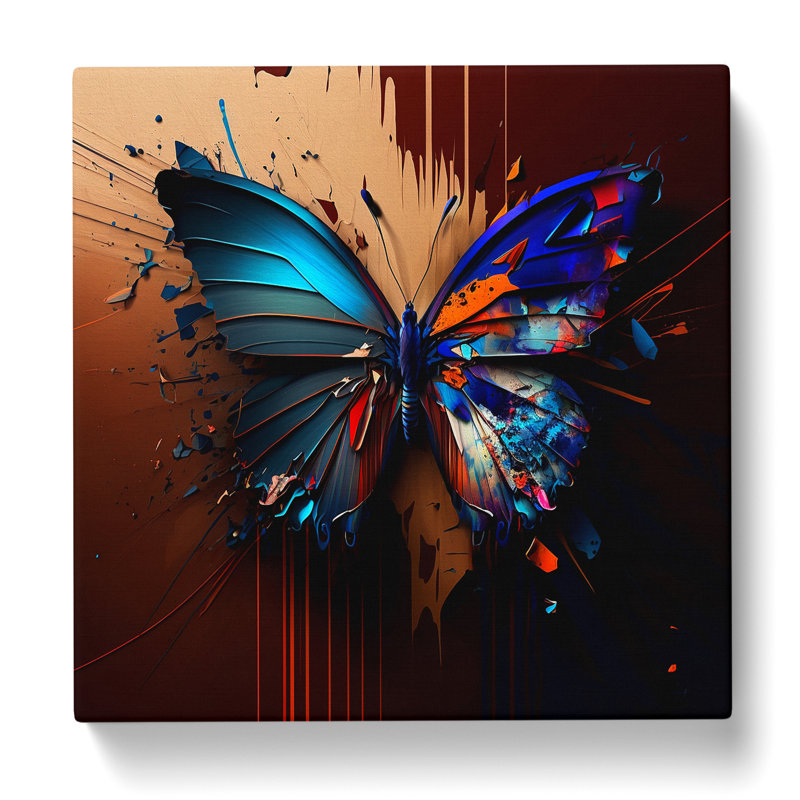 Butterfly Abstract Art - Print, 35cm H x 35cm W x 3cm D