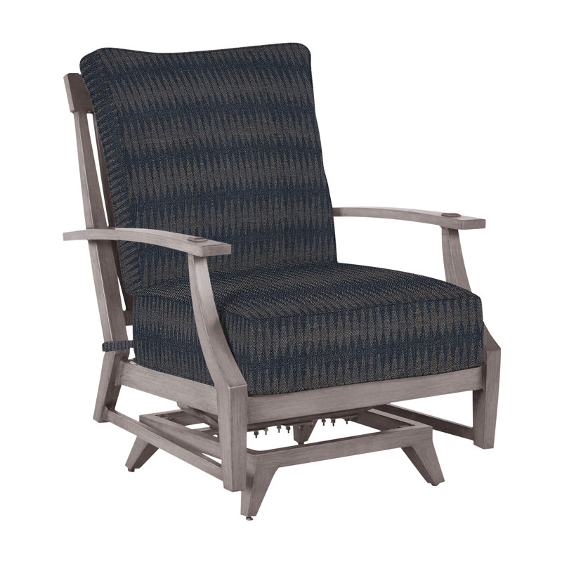 Croquet Patio Chair with Cushions, Welt, Oyster, Verona Silver Sunbrella®