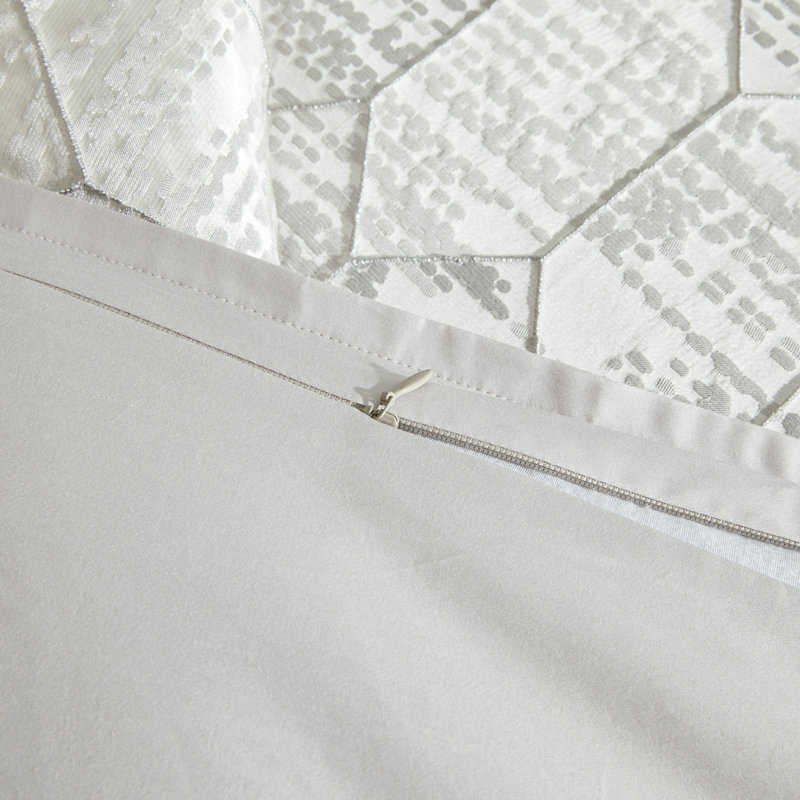 Ensemble de housse de couette en jacquard texturé 3 pièces texturé avec bride