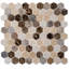 Amarillo 1-in. Honeycomb Patterned Look Honed Natural Stone Wall and Floor Mosaic Tile-51154453
