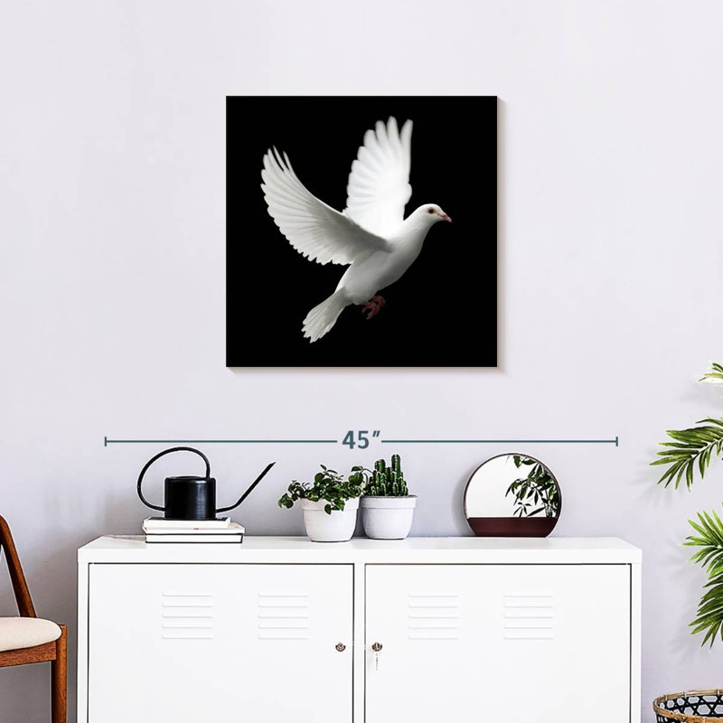 Brampt White Dove, 24'' H x 24'' W
