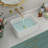 16 Inch Topmount Rectangular White Bathroom Ceramic Vessel Sink 