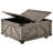 Farmhouse Coffee Table, 36 Inch Hinged Square Coffee Table with Large Storage Compartment