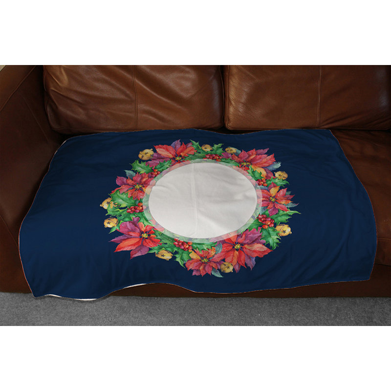Couverture de houx et de feuilles vives, 50 po x 60 po