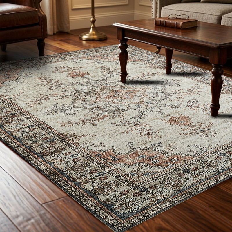 Cashmere Machine Tufted Area Rug ( Low-Pile Traditional), Rectangle 60 x 110 cm