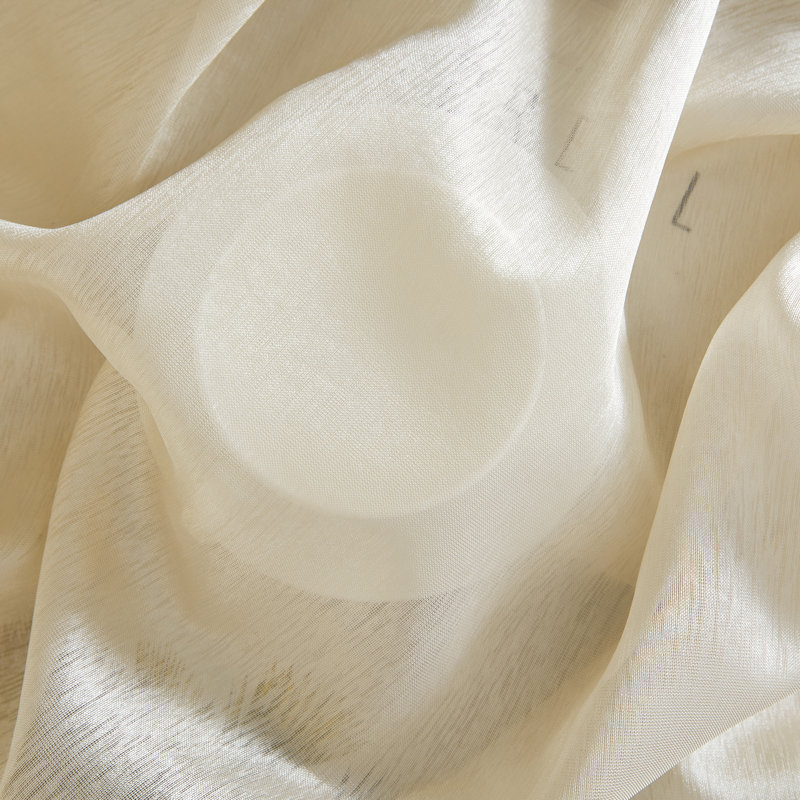 Lauren Semi Sheer Curtain Pair, Beige, 54" W x 63" L