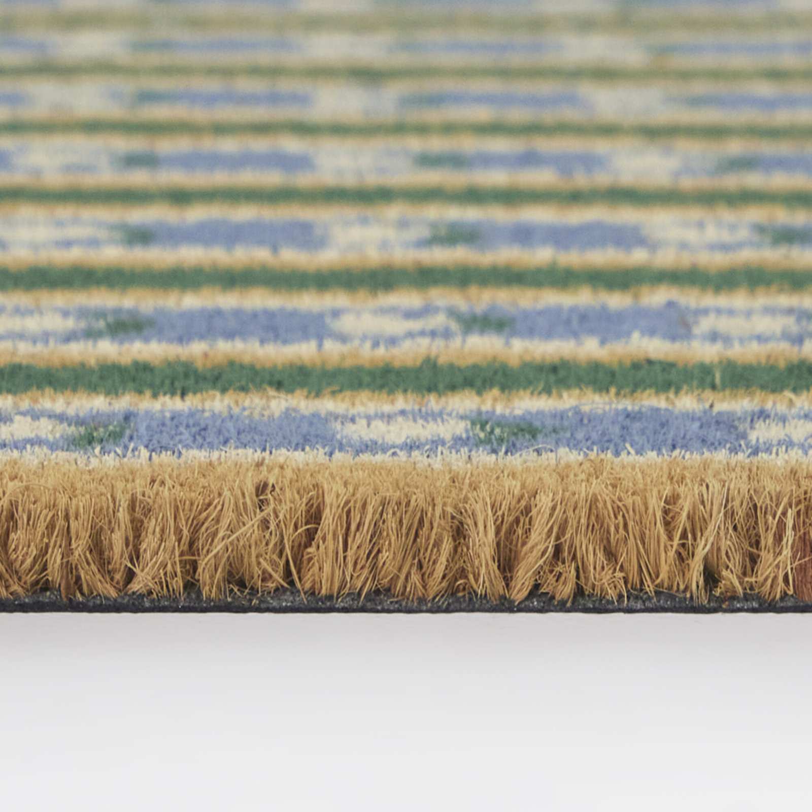 Floral Stripe Blue Classic Doormat