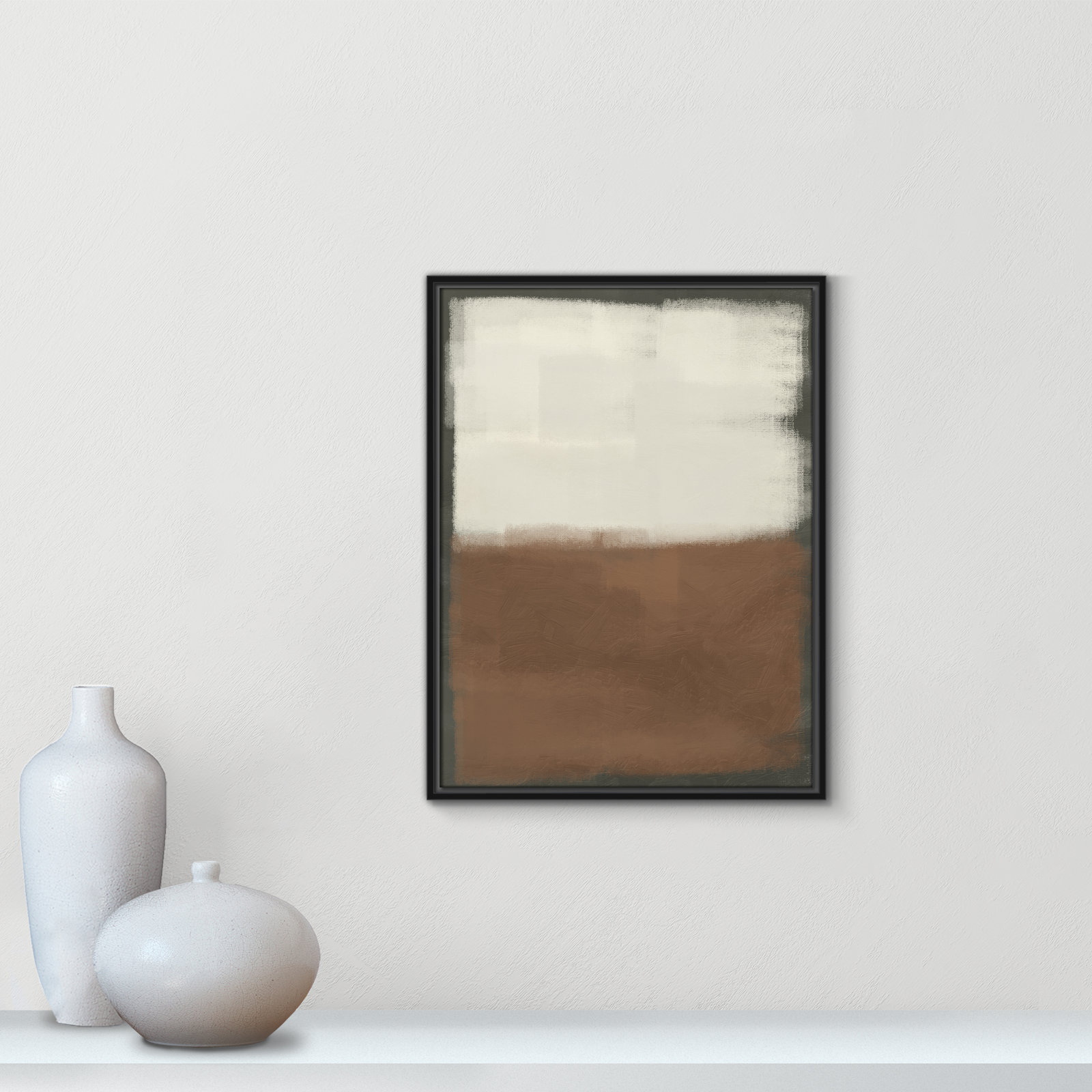 Alabaster Burst 2 - Floater Frame Print on Canvas, Black , 25.5" H x 19.5" W x 2" D