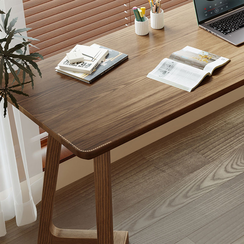 Bureaux rectangulaires en bois massif noyer clair, H 29,53 po x l 70,87 po x P 23,62 po 