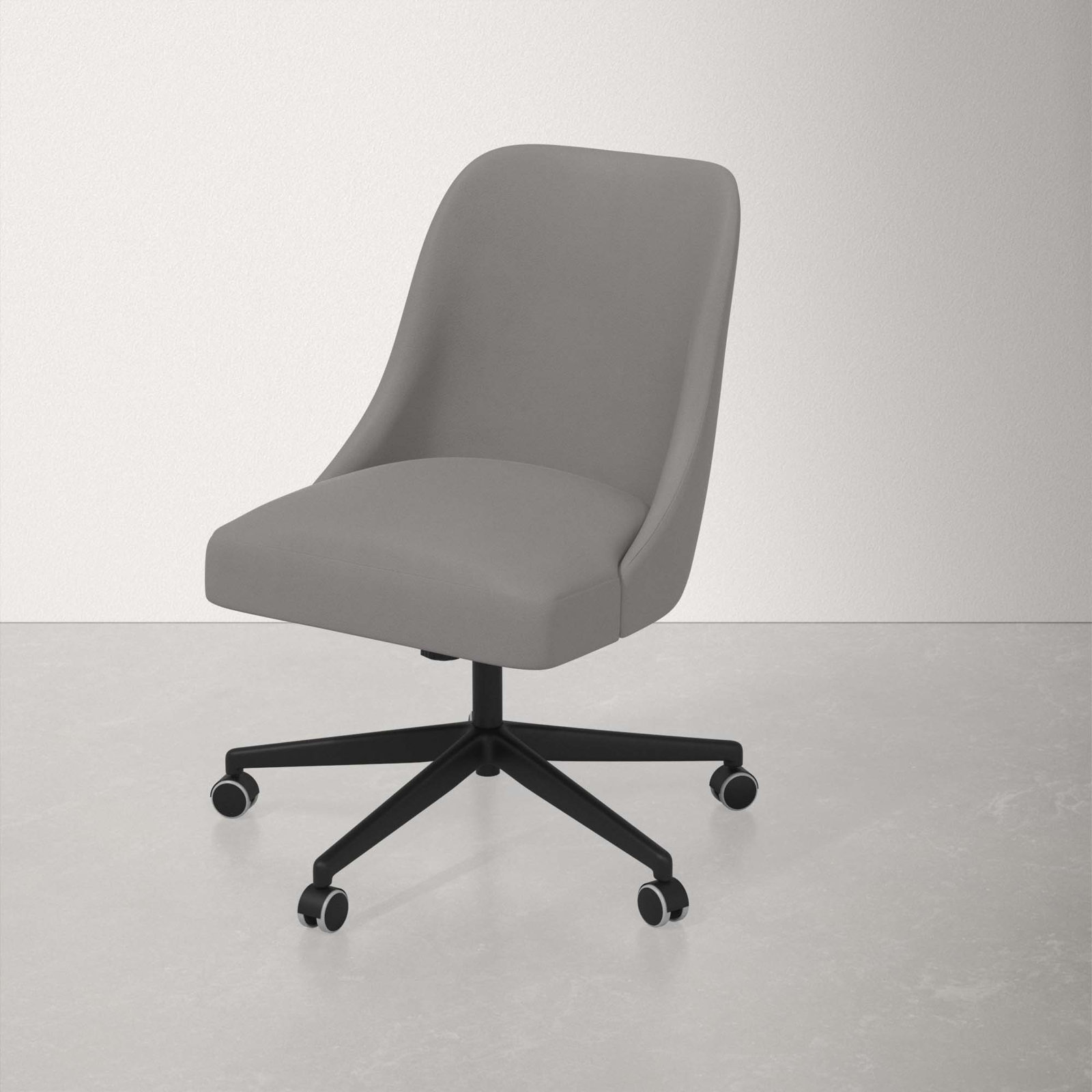 Acosta Office Chair, Classic Otter Performance Velvet