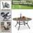 Patio 60" Round Dining Set With Removable Lazy Susan And Umbrella Hole-1051274504