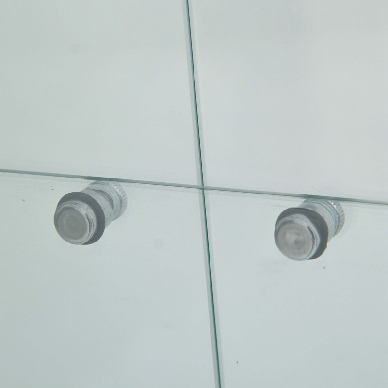 Vitrine en verre à deux portes avec 4 lumières DEL et porte, Noir