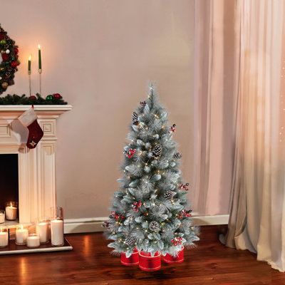 Lighted Pine Christmas Tree