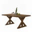Table de salle à manger à tréteaux en bois Delynne Morden