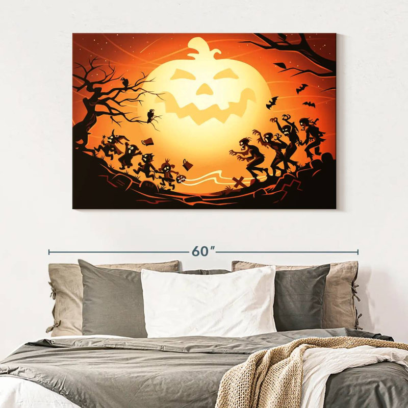 Citrouille d'Halloween, H 34 po x l 51 po