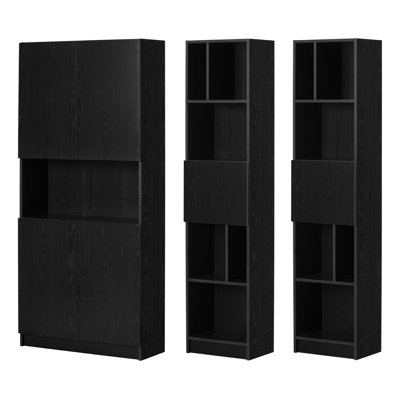 Large ensemble de bibliothèques Liora et 2 bibliothèques étroites à 5 tablettes