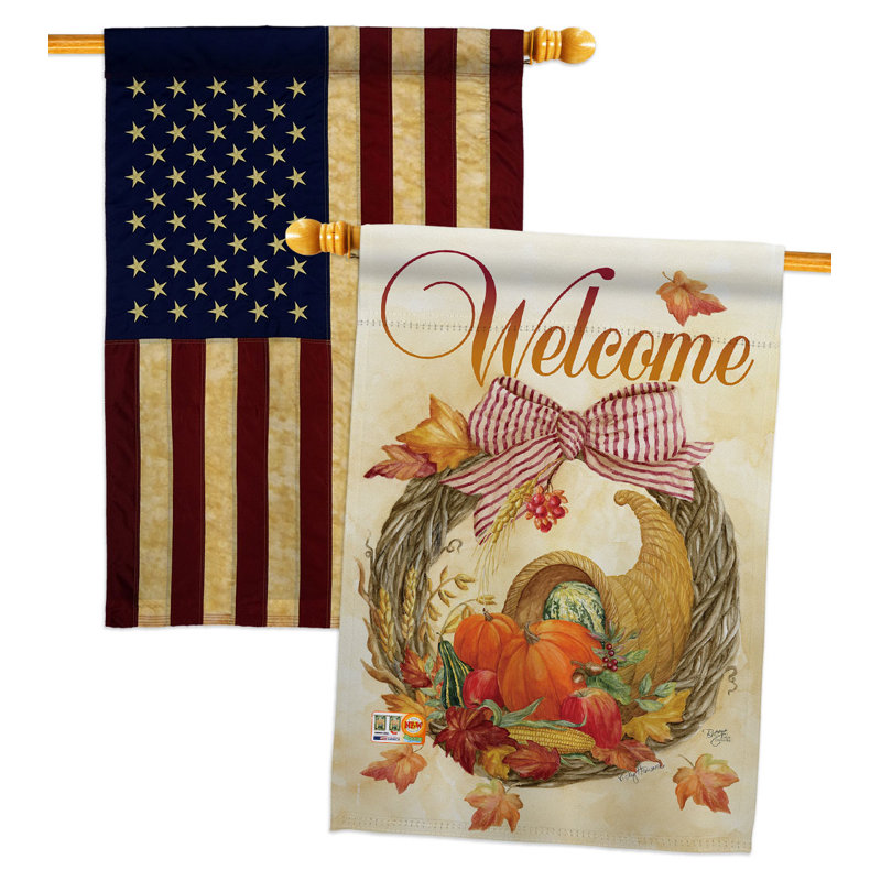 Double Sided 40'' H x 28'' W Polyester House Flag