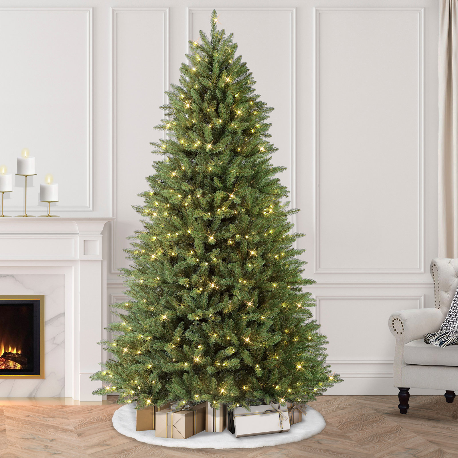 Fraser 90' Lighted Artificial Christmas Tree