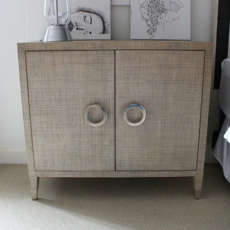 Charleston Solid Wood Accent Cabinet, French Gray