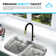 KBFmore 17.63 Inch Dual Function Stainless Steel Kitchen Faucet with Pull Out Down Spray Head
