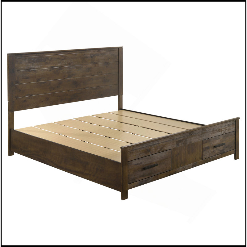 Greely Rustic Brown Eastern King Storage Bed