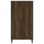 Grande armoire d'appoint à 4 portes en pin foncé avec détails complexes et lattes verticales, parfaite pour les solutions de rangement élégantes.