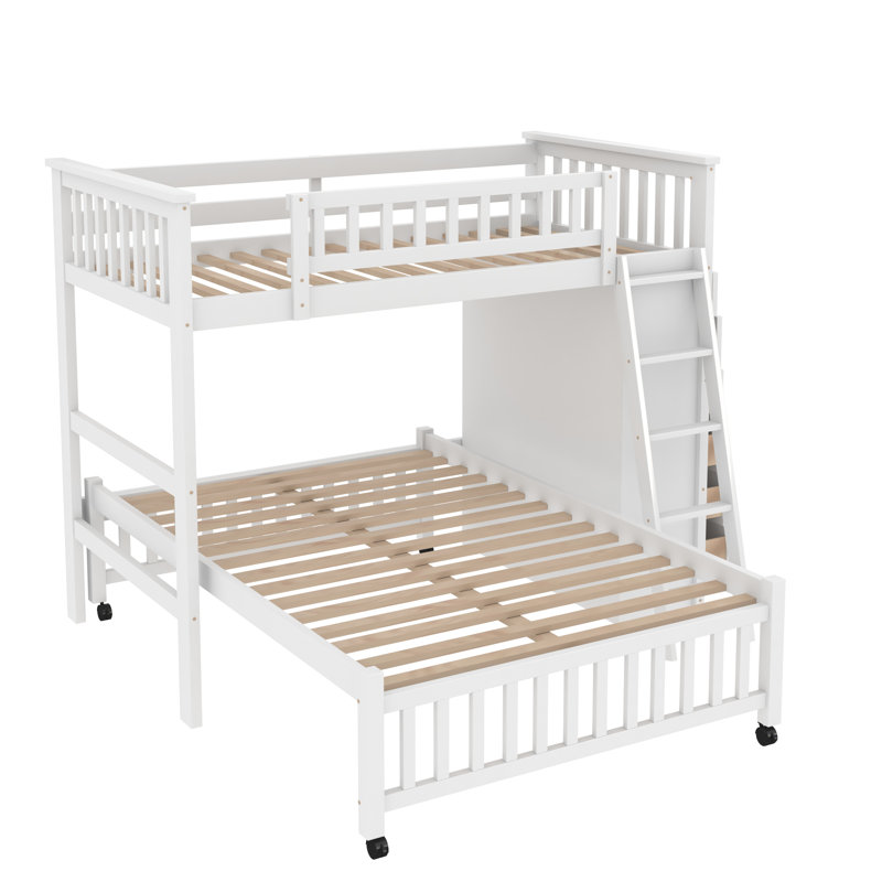 Keper Kids Twin Over Full Bunk Bed, White