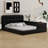 Upholstered Platform Bed With Reading Lights-1982148908