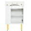 Meuble-lavabo de 21,6 po, blanc - nombreux espaces de rangement, fonctionnement silencieux à fermeture en douceur, procédure d'installation sans effort du meuble-lavabo avec de nombreuses offres, fonctionnalité silencieuse, simplicité