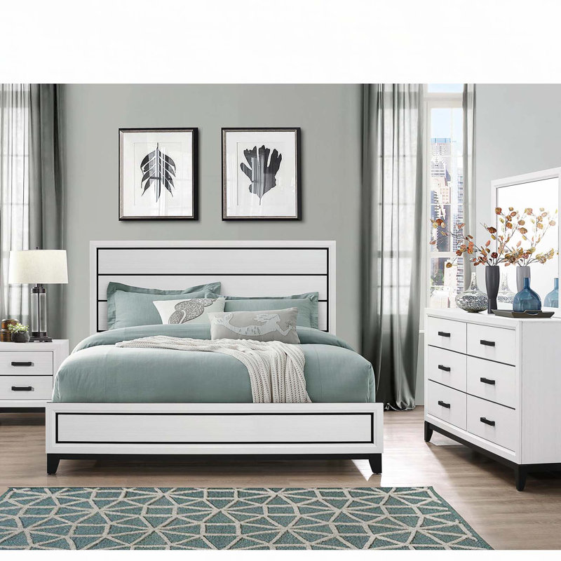 Mirage White Nightstand, White